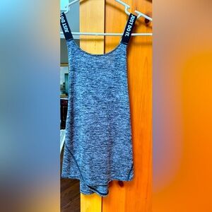 Nike Heather Gray Tank with Black Logo Straps